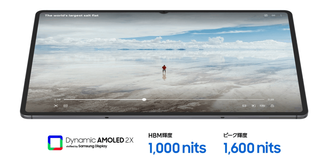 Galaxy Tab S11 Ultraディスプレイ